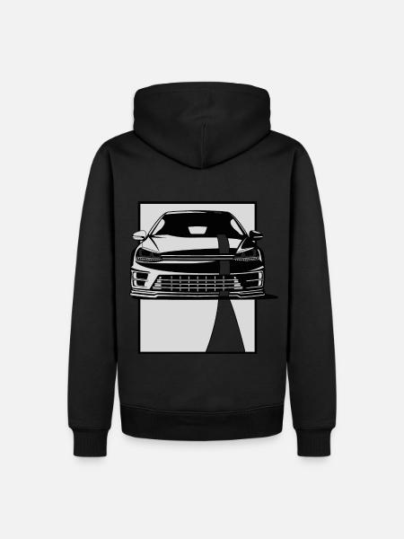 Auto Black Transparent Line - Men’s Premium Organic Hoodie - black