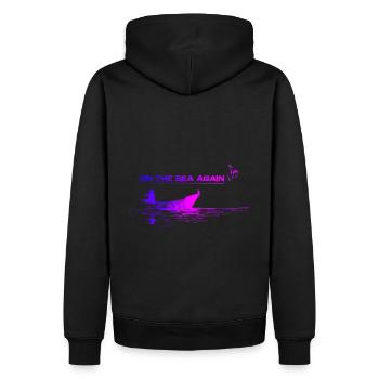 Wieder auf dem Meer .. Sketch Art Bootsliebhaber - Männer Premium Bio Hoodie - Schwarz - Hinten - Nico (187cm)