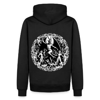 Lucifer Rising - Men’s Premium Organic Hoodie - black - Back - Nico (187cm)