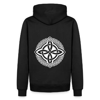 Symbole Celtique - Sweat à capuche Premium bio Homme - noir - Dos - Nico (187cm)
