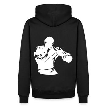 Boxe Arts martiaux Lutte Gants de boxe - Sweat à capuche Premium bio Homme - noir - Dos - Nico (187cm)