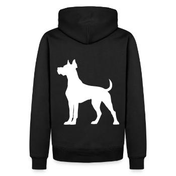 Dogue Allemand Chien Blanc Propriétaire Chien - Sweat à capuche Premium bio Homme - noir - Dos - Nico (187cm)