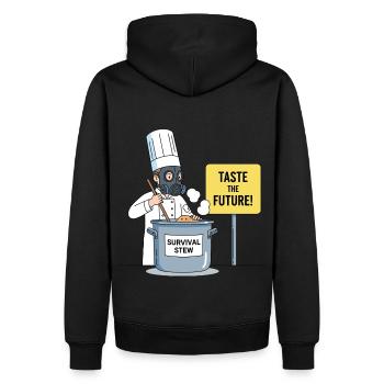 Taste the Future ! - Männer Premium Bio Hoodie - Schwarz - Hinten - Nico (187cm)