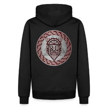 Valknut Vikings Odin Thor Keltische Symbole Pagan - Männer Premium Bio Hoodie - Schwarz - Hinten - Nico (187cm)