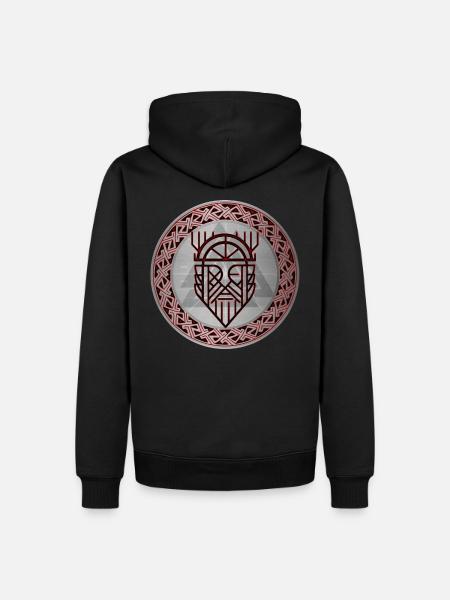 Valknut Vikings Odin Thor Symboles celtiques païens - Sweat à capuche Premium bio Homme - noir