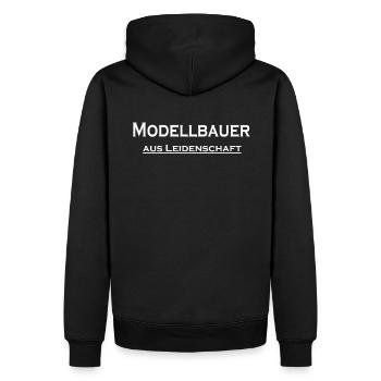 Modellbauer Modellbau - Männer Premium Bio Hoodie - Schwarz - Hinten - Nico (187cm)