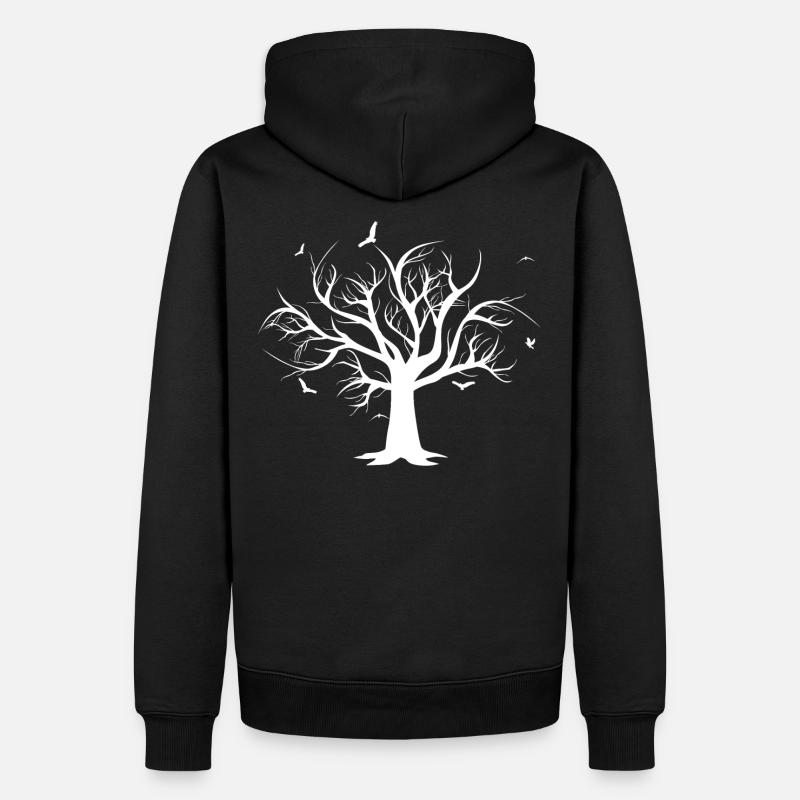 Arbre - Sweat à capuche Premium bio Homme - noir