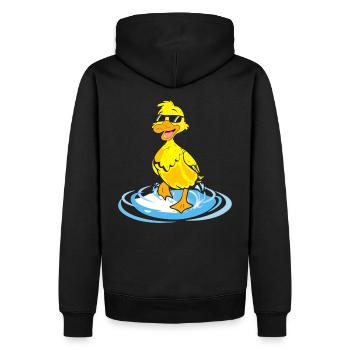 Canard Cool - Sweat à capuche Premium bio Homme - noir - Dos - Nico (187cm)
