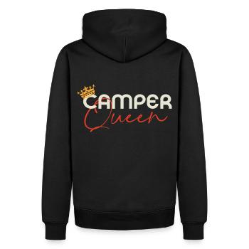 Camper Queen - Camping Familie Königin Krone - Männer Premium Bio Hoodie - Schwarz - Hinten - Nico (187cm)