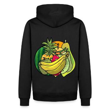 Vitamines d’été Fruits Fruits Rafraîchissement Régime - Sweat à capuche Premium bio Homme - noir - Dos - Nico (187cm)