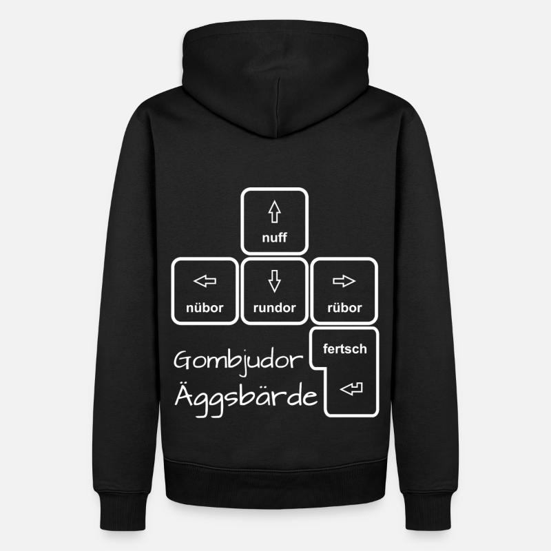 Computer Experte (Sächsische-Mundart-Edition) - Männer Premium Bio Hoodie - Schwarz