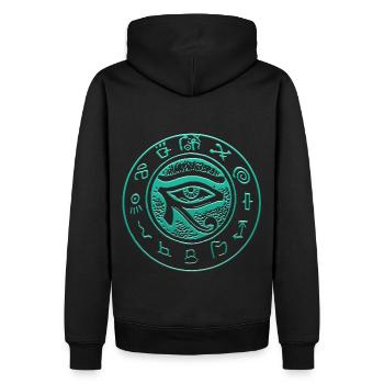 Eye of the Rah Tattoo Tribal Eye of Horus Egypte - Sweat à capuche Premium bio Homme - noir - Dos - Nico (187cm)