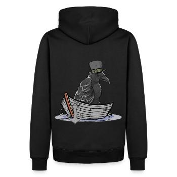 Crow Raven Ferryman Ravens Crows Bateau Bateaux - Sweat à capuche Premium bio Homme - noir - Dos - Nico (187cm)