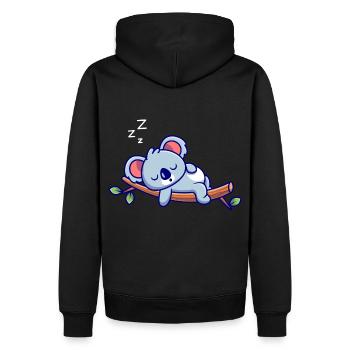 Koala Sleeping - Männer Premium Bio Hoodie - Schwarz - Hinten - Nico (187cm)