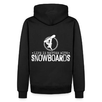 Snowboard Snowboardurlaub Snowboarding Snowboarder - Männer Premium Bio Hoodie - Schwarz - Hinten - Nico (187cm)