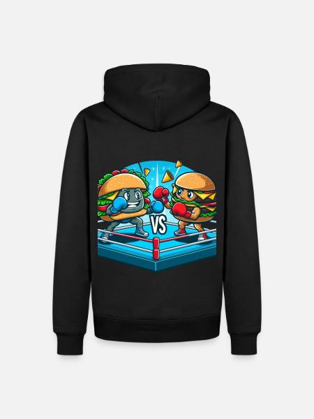 Hamburger de boxe - Sweat à capuche Premium bio Homme - noir