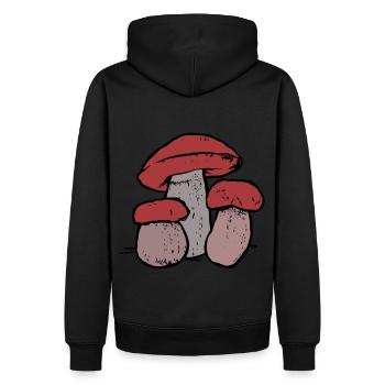 Famille Champignon Forêt Habitant Nature Ecologie Forêt - Sweat à capuche Premium bio Homme - noir - Dos - Nico (187cm)