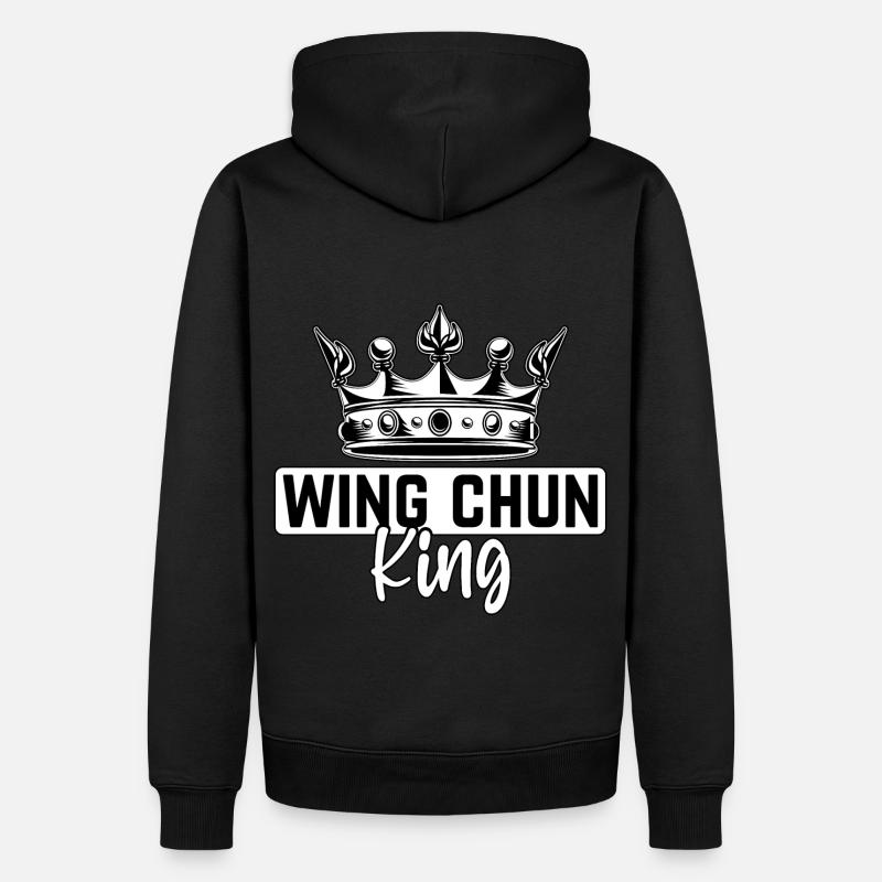 Roi du Wing Chun - Sweat à capuche Premium bio Homme - noir