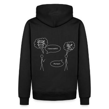 Lustiger Mathe Witz | Design für Spaßvögel - Männer Premium Bio Hoodie - Schwarz - Hinten - Nico (187cm)