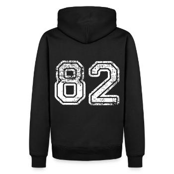 82 - Sweat à capuche Premium bio Homme - noir - Dos - Nico (187cm)