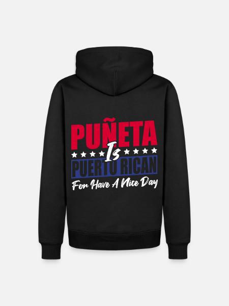 Camiseta Puerto Rico - Sudadera con capucha prémium ecológica para hombre - negro