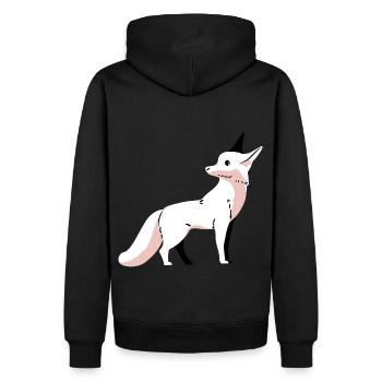Faune Renard Renards Enfants Arctic Snow Zoo - Sweat à capuche Premium bio Homme - noir - Dos - Nico (187cm)