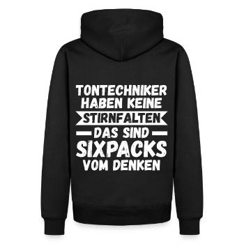 Toningenieur Tontechnik Tontechniker - Männer Premium Bio Hoodie - Schwarz - Hinten - Nico (187cm)
