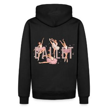 Ballerina Ballett Tanzen Tänzerin Tänzer Geschenk - Männer Premium Bio Hoodie - Schwarz - Hinten - Nico (187cm)