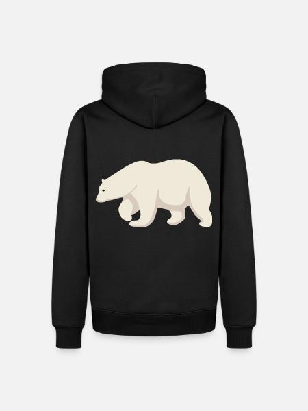 polar bear - Men’s Premium Organic Hoodie - black