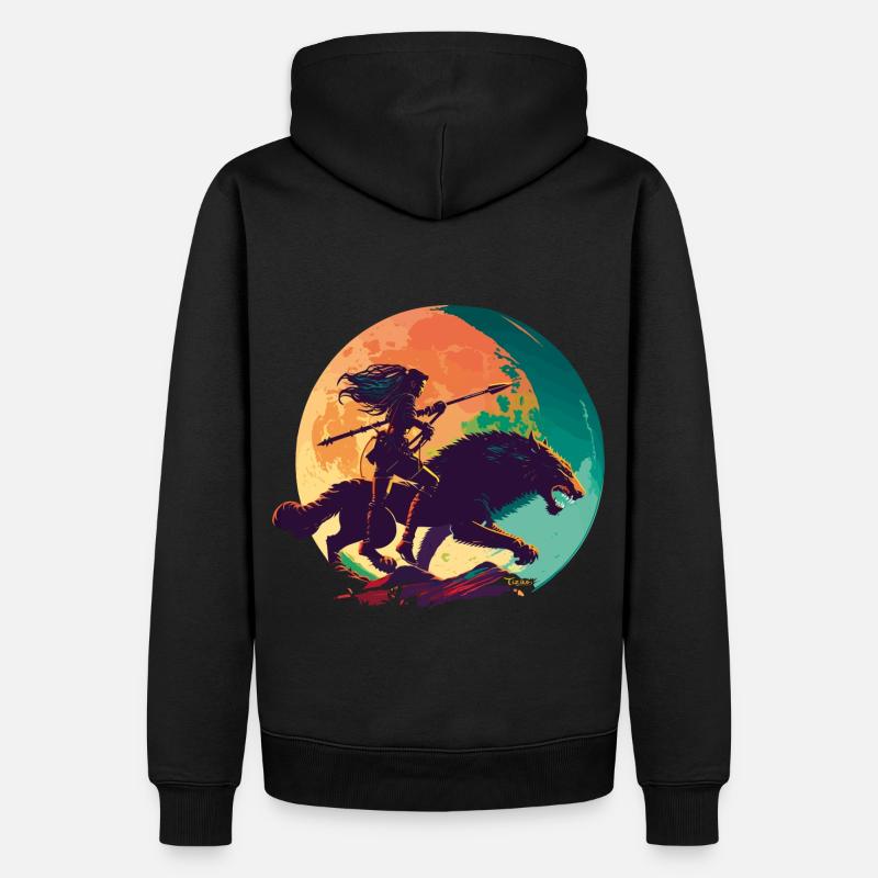 Geisha Samurai - Männer Premium Bio Hoodie - Schwarz