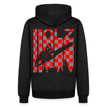 Bois bois cadeau - Sweat à capuche Premium bio Homme - noir - Dos - Nico (187cm)