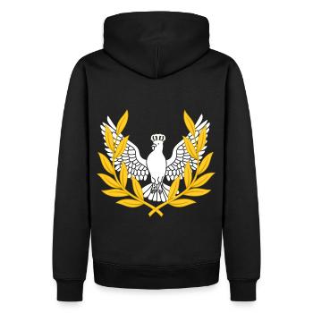 Colombe de la Paix Oiseau Laurel Crown King - Sweat à capuche Premium bio Homme - noir - Dos - Nico (187cm)