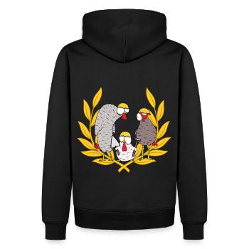 Construction Site Builder Deployment Team Mason Chickens Job - Sweat à capuche Premium bio Homme - noir - Dos - Nico (187cm)
