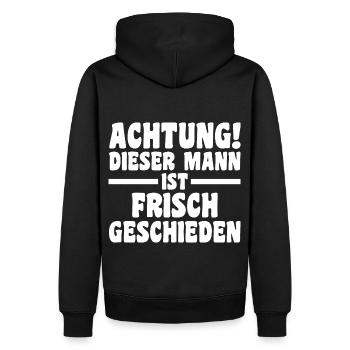 Geschieden Scheidung Scheidungsparty - Männer Premium Bio Hoodie - Schwarz - Hinten - Nico (187cm)