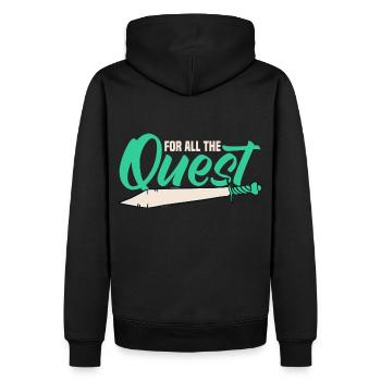 Jeu de rôle en direct GN - Sweat à capuche Premium bio Homme - noir - Dos - Nico (187cm)