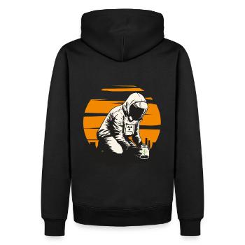 Nuclear Revival - Men’s Premium Organic Hoodie - black - Back - Nico (187cm)