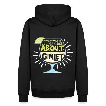 It's All About Gimlet Cocktail - Männer Premium Bio Hoodie - Schwarz - Hinten - Nico (187cm)