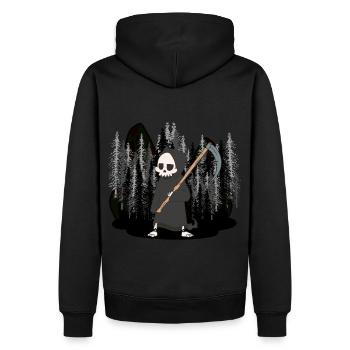 Wilderness Halloween Horreur Mort Sinistre Faucheuse Spirit - Sweat à capuche Premium bio Homme - noir - Dos - Nico (187cm)