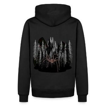 Halloween Horreur Forêt Animaux de la forêt Araignée Monstre - Sweat à capuche Premium bio Homme - noir - Dos - Nico (187cm)