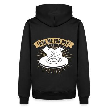 Poterie Töpfern Töpfer Töpferei - Sweat à capuche Premium bio Homme - noir - Dos - Nico (187cm)