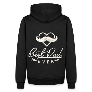 Father's Day, Saying, Best-Dad-Ever, Vintage Style - Men’s Premium Organic Hoodie - black - Back - Nico (187cm)