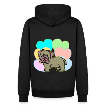 Hund Geburtstag Herzen Hundehalter Kinder Hunde - Männer Premium Bio Hoodie - Schwarz - Hinten - Nico (187cm)
