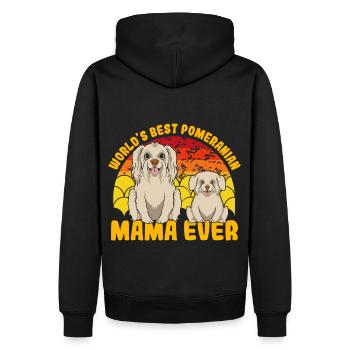 La meilleure maman poméranique du monde de tous les temps - Sweat à capuche Premium bio Homme - noir - Dos - Nico (187cm)