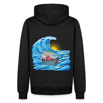 Bunny Bunnies Croisière Bateau Marin Bateaux Marin - Sweat à capuche Premium bio Homme - noir - Dos - Nico (187cm)