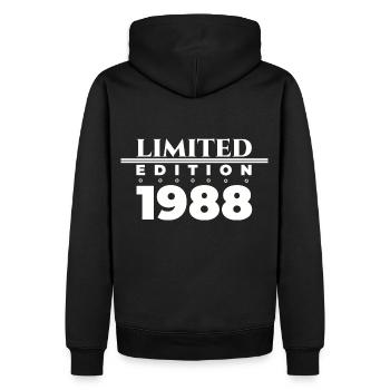 Né en 1988 35ème anniversaire Cadeau homme / femme - Sweat à capuche Premium bio Homme - noir - Dos - Nico (187cm)