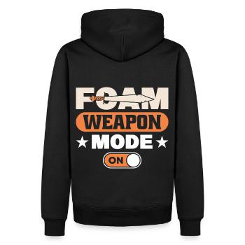 Jeu de rôle en direct GN - Sweat à capuche Premium bio Homme - noir - Dos - Nico (187cm)