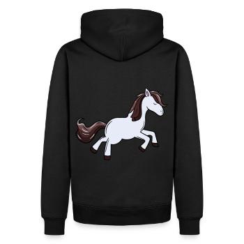Poney Cheval Chevaux Ross Gaul Enfants Filles Poney Farm - Sweat à capuche Premium bio Homme - noir - Dos - Nico (187cm)