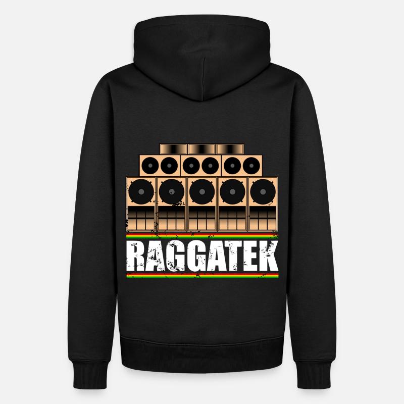 Raggatek - Sweat à capuche Premium bio Homme - noir