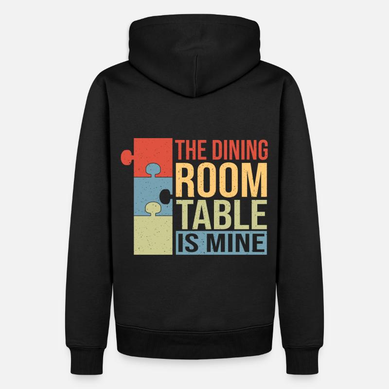 Der Esstisch gehört mir - Männer Premium Bio Hoodie - Schwarz