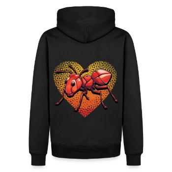 fourmi - Sweat à capuche Premium bio Homme - noir - Dos - Nico (187cm)